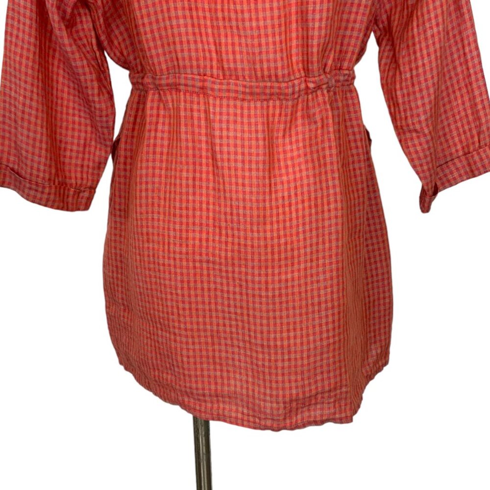 Flax Linen 3/4 sleeve Tunic Blouse - Picture 10 of 13